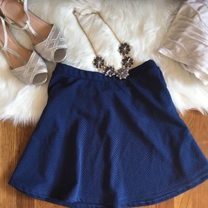 EUC Forever 21 Cobalt Blue Mini Skirt w/ Texture